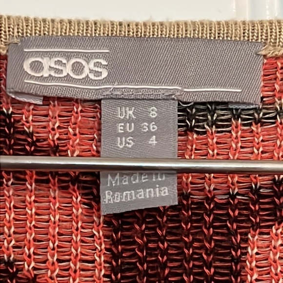 Asos Leopard Knit crop Top Size 4 or small - Picture 3 of 5